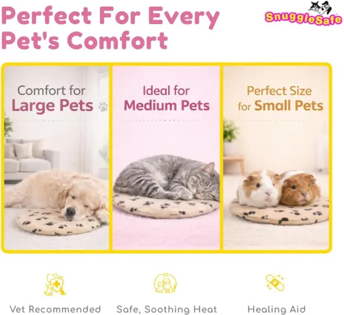 Vista 5 de Cama para mascotas, con almohadilla de calefacción para calentar en microondas