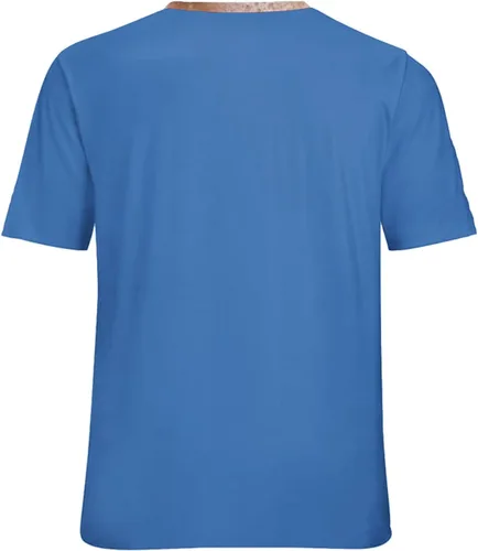 Vista 3 de Camisetas gráficas para hombre, grandes y altas, de manga corta, con estampado muscular, cuello redondo, casual, holgadas, para verano
