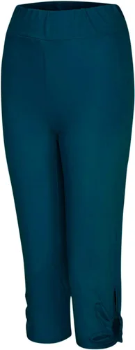 Vista 3 de Leggings capri de entrenamiento para mujer, tallas grandes, elásticos, para correr, ropa deportiva, con ribete de encaje, suaves, pantalones de yoga