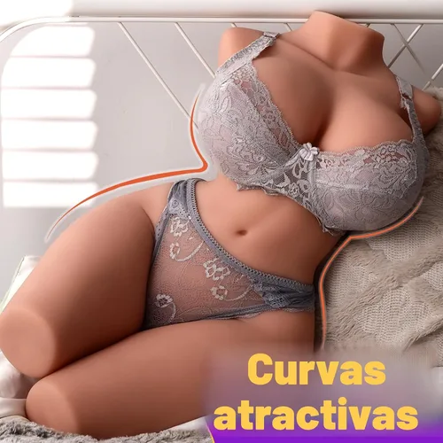 Vista 4 de Torso de Muñeca Sexual Femenina de Tamaño Real de 37 Libras, Masturbador Masculino, Muñecas Sexuales Realistas con Pechos Grandes, Coño y Culo