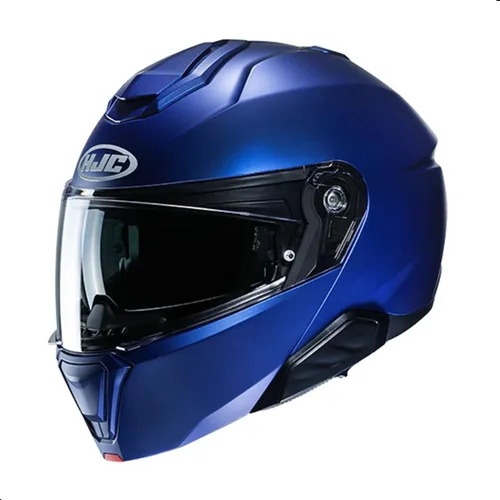 Vista 5 de Casco modular sólido para motocicleta HJC i91 con protector HJ-33 Pinlock, aprobado por DOT (Negro, X-Pequeño)