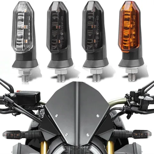 Vista 2 de Lámpara intermitente de 0.315 in Mini motocicleta LED intermitente ámbar luz intermitente intermitente lámpara intermitente 12V Moto Indicador