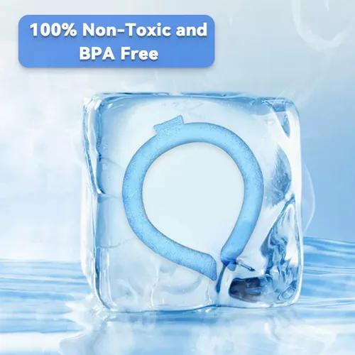 Vista 5 de Tubo de enfriamiento para el cuello, anillo de enfriamiento para el cuello, envolturas de enfriamiento reutilizables para el calor del verano, al