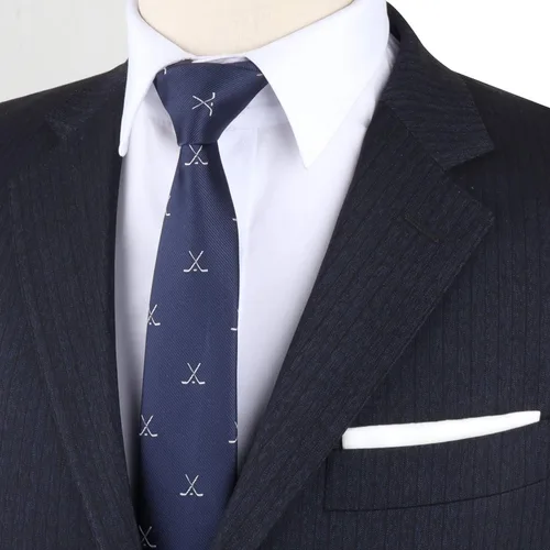 Vista 7 de AUSCUFFLINKS Corbatas deportivas y especiales Corbatas para hombres Lazos tejidos ajustados para el cuello Regalo para colega de trabajo