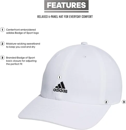 Vista 84 de adidas Gorra ajustable relajada Saturday para mujer
