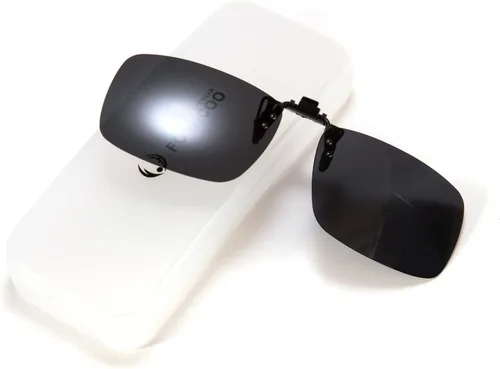Vista 4 de Lentes de sol polarizados con clip para mujeres y hombres, clips en tus lentes graduados o de lectura, ligeros, sin marco, adecuados para conducir