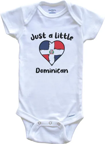 Vista 3 de Conjunto de 3 mamelucos para bebé dominicano con la bandera de República Dominicana con llanto en español
