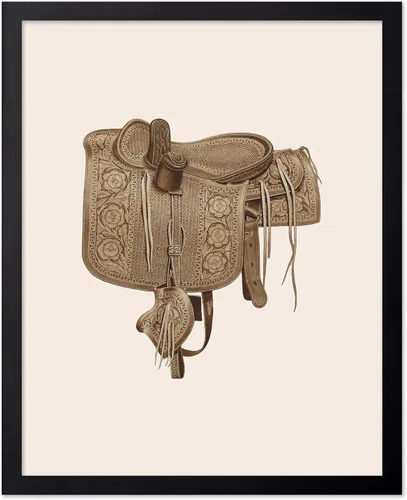 Vista 59 de Poster Master Póster vintage de cuero para silla de montar, estampado retro de vaquero, arte de silla de montar, diseño occidental, impresión