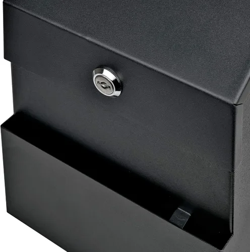 Vista 9 de Mail Boss Caja de sugerencias de acero con cierre para llaves, color negro