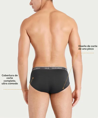 Vista 2 de DAVID ARCHY - Calzoncillos para hombre, de rayón de bambú, con soporte de absorción de humedad, tipo bolsa, suaves, paquetes de 4 o 7