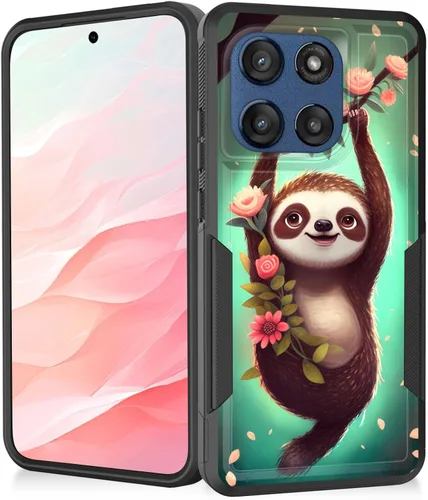 Vista 14 de Funda para Moto G Play 4G 2024, resistente de doble capa híbrida de policarbonato duro, goma suave, a prueba de golpes, funda protectora resistente