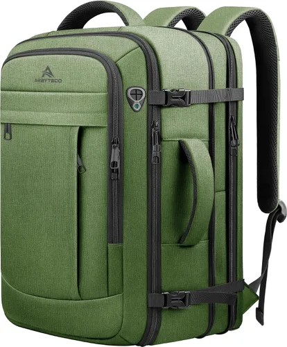 Vista 14 de AREYTECO Mochila de viaje para mujer, mochila de mano expandible de 50 L Amourpink