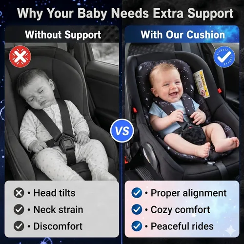 Vista 2 de Cojines de apoyo infantil, inserción para asientos de coche, cojines de cochecito, negro