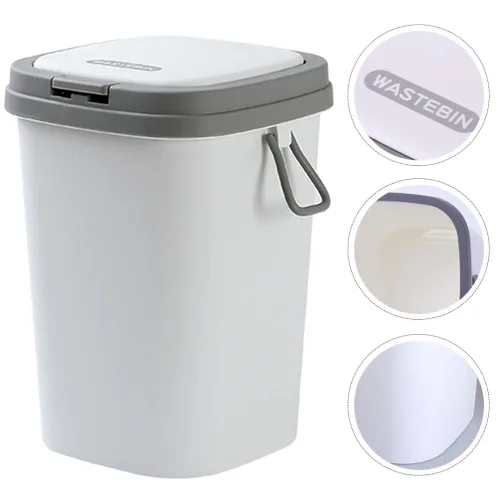 Vista 2 de Cabilock Cubo de basura pequeño ampliamente utilizado en cocina, baño, oficina, plástico fácil de usar