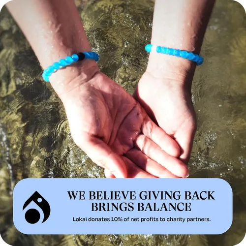 Vista 5 de Lokai - Pulseras de cuentas de silicona, colección The Cause, apoya la concientización por el cáncer de mama, la diabetes, el autismo, el alzheimer