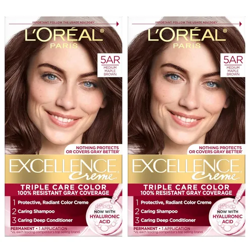 Vista 51 de L'Oreal Paris Excellence Crème Tinte Permanente para el Cabello, Color de Cabello de Triple Cuidado con Complejo Pro-Keratina para una Cobertura