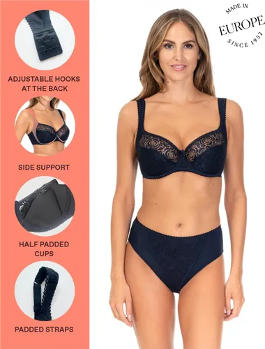 Vista 4 de Rosme Brasier medio acolchado para mujer, colección Annija