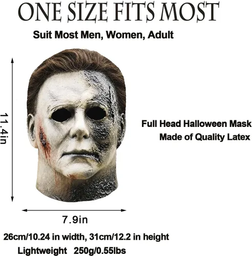 Vista 5 de Scary Halloween Masks for Michael Myers Mask Classic Mike Costume Cosplays