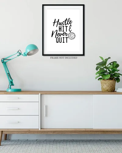 Vista 4 de Govivo Regalos de voleibol, impresión sin marco de 8 x 10 pulgadas, decoración de pared inspiradora, arte de pared deportivo para jugadores