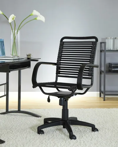 Vista 2 de Euro Style Bungie Silla de oficina plana con respaldo alto Inclinación de dos cerraduras con giro de 360° Altura ajustable Adecuado para Rojo