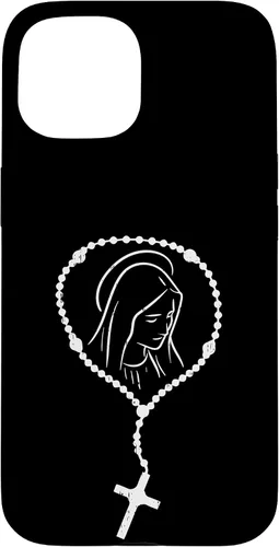 Vista 10 de iPhone 16 Rosario Virgen María Dios Jesús Fe Religioso Católico Estuche de Regalo