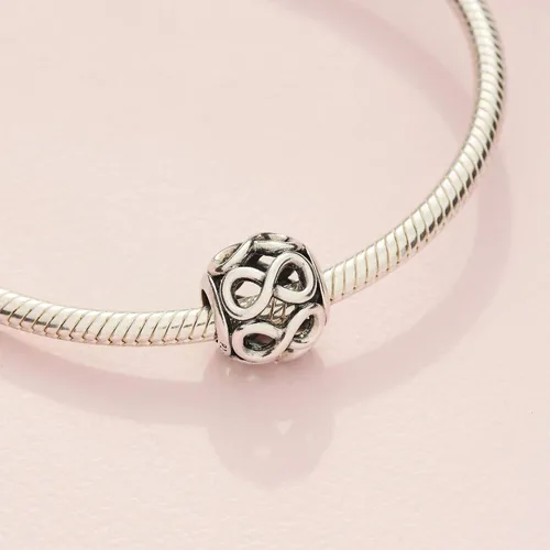 Vista 5 de Pandora Joyería Infinite Shine Charm de plata de ley, Metal, No es una piedra preciosa