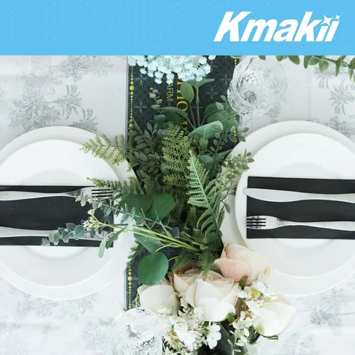 Vista 7 de KMAKII Servilletas desechables negras para cena, servilletas de tela como servilletas de papel de lino, toallas de mano de papel para baño, bodas