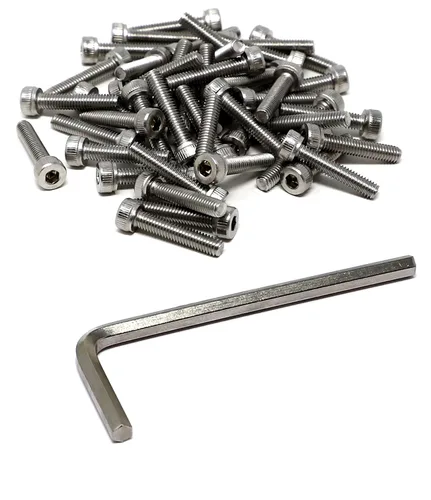 Vista 9 de iexcell Kit de tornillos de cabeza hexagonal de acero inoxidable 304, 100 unidades M2 x 0.157 in, paso de rosca de 0.016 in