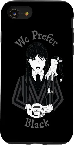 Vista 18 de iPhone 16 Wednesday We Prefer Black - Funda navideña