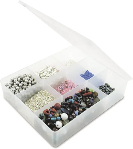 Vista 2 de Beadalon Caja de cuentas de 5.5 pulgadas x 7 pulgadas 8 contenedores