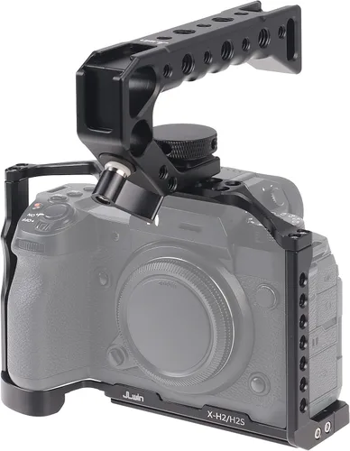 Vista 11 de Fotga Estabilizador de jaula de cámara con mango superior para Sony ZV-E1 sin espejo DSLR cámara video filmmaking, compatible con abrazadera Arca
