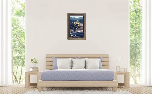 Vista 3 de Northwest Art Mall Hwy 82 New Mexico Rustic Metal Print on Reclaimed Barn Wood from Travel Artwork by Artist Paul Leighton 11.5" x 17.5