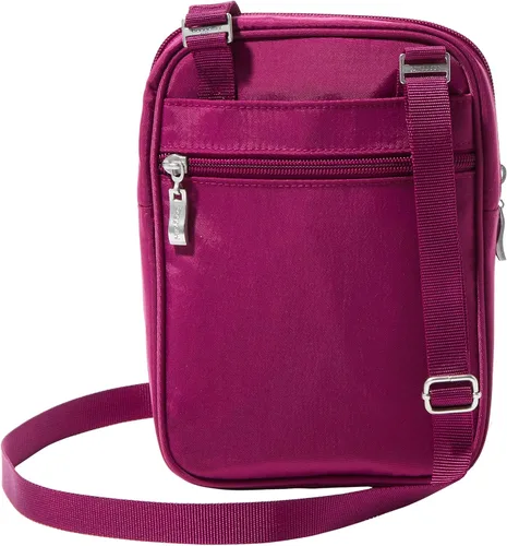 Vista 2 de Baggallini womens Journey Crossbody Bags for Women 9x6" Small Lightweight Nylon Zipped Travel Safe Handbag Phone Passport Purse W/Rfid