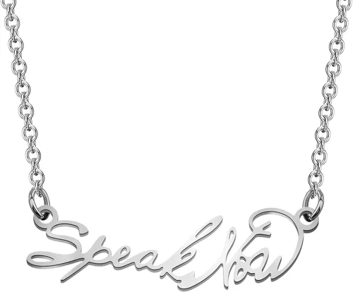 Vista 2 de OKEYCH Speak Now - Collar de música con tarjeta de mensaje regalo rápido para fanáticos de la música regalo para amantes de la música