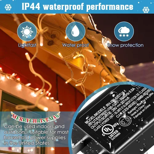 Vista 12 de Feekoon 1 paquete de fuente de alimentación LED clase 2 29 V 6 W transformador, adaptador de enchufe impermeable IP44 de EE. UU., controlador LED