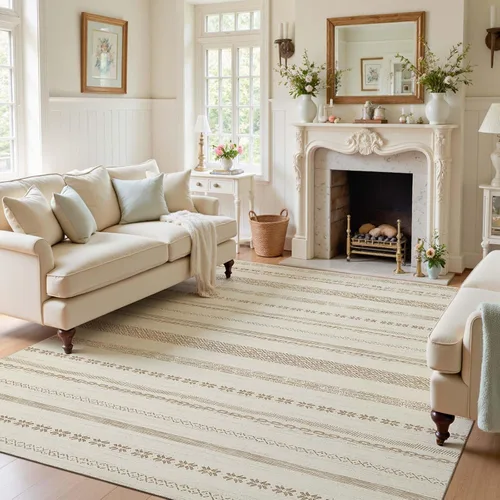 Vista 116 de jinchan - Tapete de pasillo marroquí de 2 x 6 pies con líneas, bohemio, lavable, para cocina, suave, geométrico, de lana sintética, antideslizante