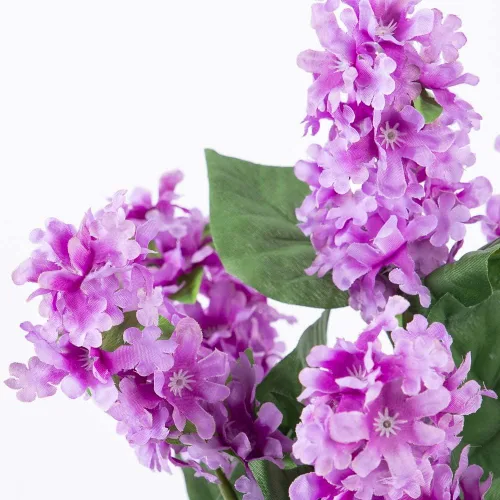 Vista 2 de Factory Direct Craft Arbusto lila artificial de lavanda para arreglos florales de seda y exhibiciones de primavera (19 pulgadas)