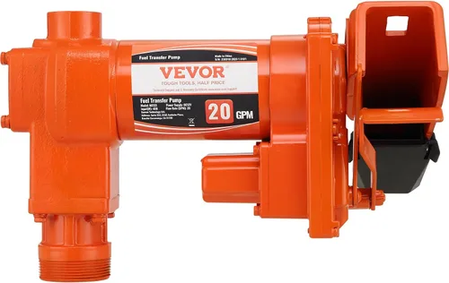 Vista 9 de VEVOR Bomba de transferencia de combustible, 12 V CC 20 GPM 1/4 HP, bomba extractora de gasolina con boquilla automática, manguera de descarga