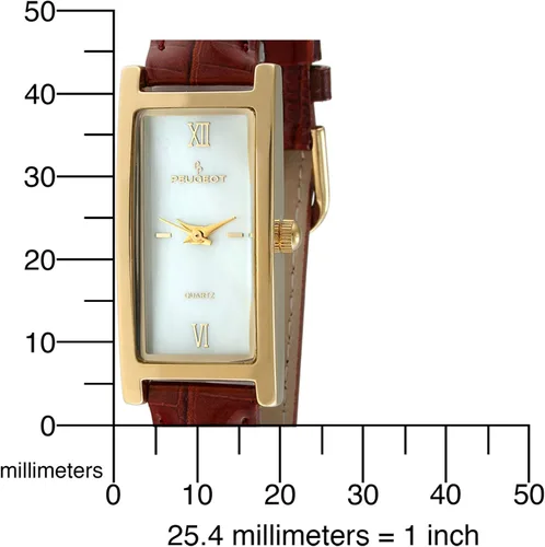 Vista 4 de Peugeot Reloj analógico de cuarzo japonés 3017BR para mujer, Movimiento de cuarzo
