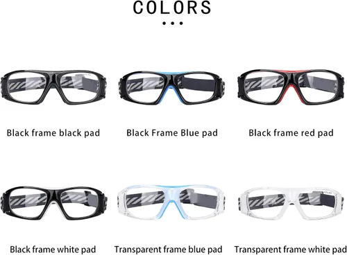 Vista 7 de SooGree Gafas deportivas para baloncesto, fútbol, fútbol, gafas protectoras de seguridad, gafas de raquetbol para adultos, lentes reemplazables