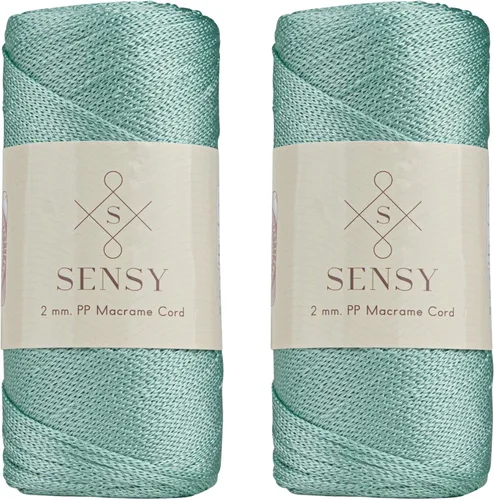 Vista 175 de Sensy Premium 2mm 229.5 metros de cuerda de poliéster 100% cordón de polipropileno Cordón de macramé 2mm Cordón para bolso de crochet Hilo