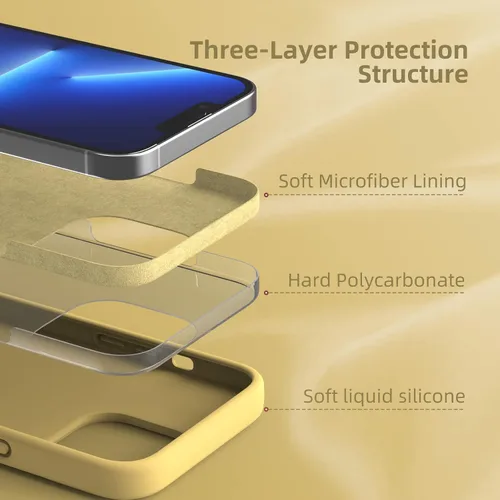 Vista 262 de Funda de silicona líquida compatible con iPhone 12 Pro Max 6.7 pulgadas, funda de gel de protección completa con forro de microfibra, funda