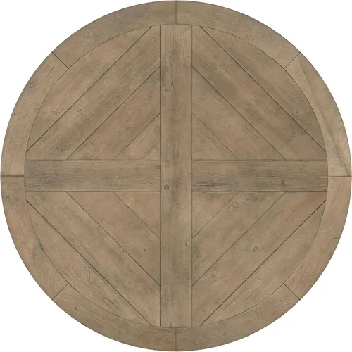 Vista 6 de Coaster Home Furnishings - Florence - Mesa de comedor de pie de granja redonda de madera de pino estilo rústico con patas curvas - Comedor y cocina