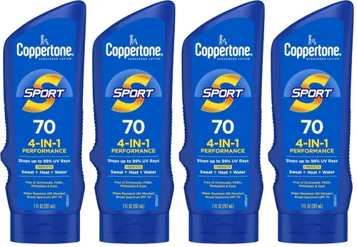 Vista 13 de Coppertone Sport Sunscreen Lotion, protector solar SPF 70 de amplio espectro, paquete múltiple, 7 onzas líquidas, paquete de 2