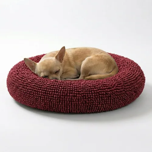 Vista 10 de Muddy Mat® Cloud K-9 cama para perros y gatos, cama suave y relajante en forma de dona, material de chenille, funda extraíble, lavable y apta