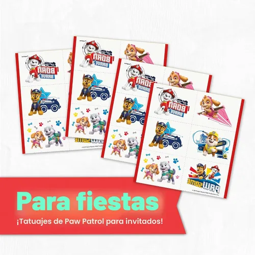 Vista 6 de Suministros y decoraciones para fiestas de Paw Patrol, suministros de fiesta de cumpleaños de Paw Patrol, sirve para 16 invitados, con licencia