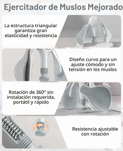 Vista 3 de Dispositivos de ejercicio para suelo pélvico, ejercitador muscular Kegel, 15-70 libras, ajustable para mujeres/hombres, ejercitador interno