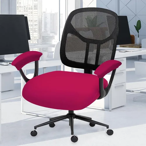 Vista 77 de Fundas elásticas resistentes al agua para sillas de computadora - Protectores lavables para respaldo giratorio y asiento para mascotas - Negro