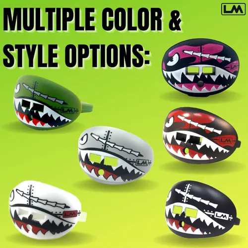 Vista 5 de Loudmouth - Protector bucal de fútbol Protector bucal militar para adultos y jóvenes Pieza bucal de alto impacto para deportes Protectores