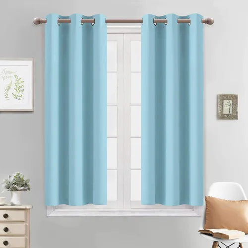 Vista 8 de Yakamok Cortinas opacas para dormitorio, aislamiento térmico, cortinas de oscurecimiento de habitación para sala de estar, juego de 2 paneles